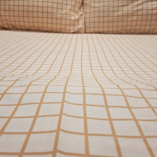Antique Guaze Checker Bedsheet