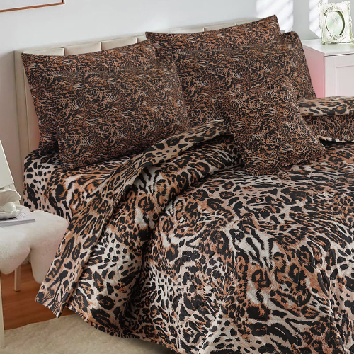 Brown Leopard Comfort Set - 7pc