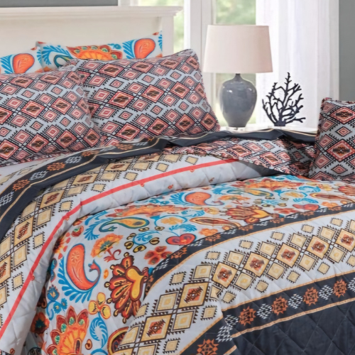 Sofia Geometrical Comforter Set-7pc