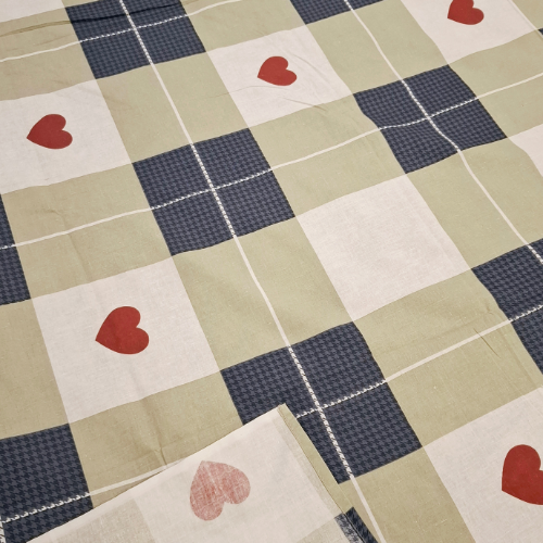 Checks and Hearts mood bedsheet