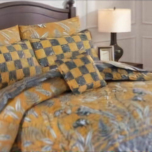 Yellow Chess Comforter Set
