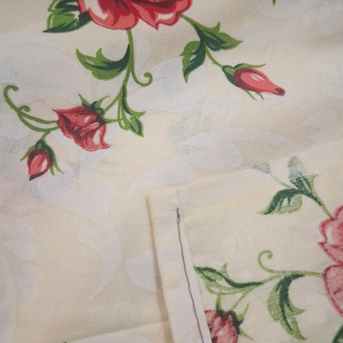 Korean Offwhite Floral Bedsheet