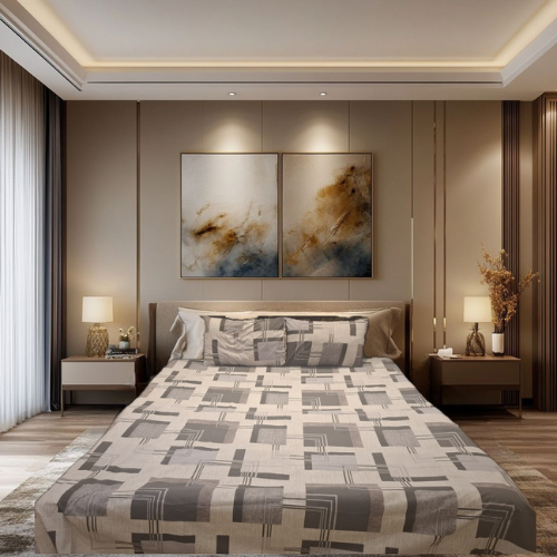 Abstract Black & White Bedsheet