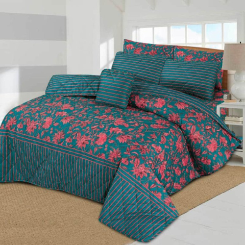 Lance Blue Comforter Set-7pc