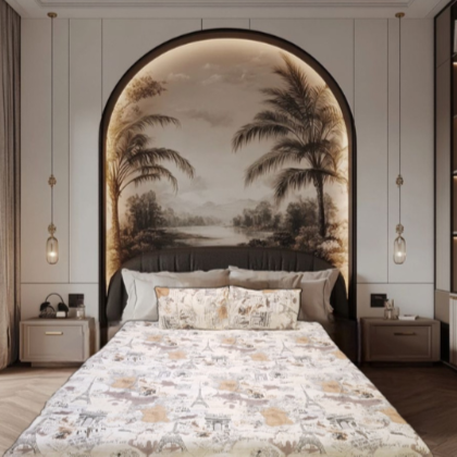 White Paris Bedsheet