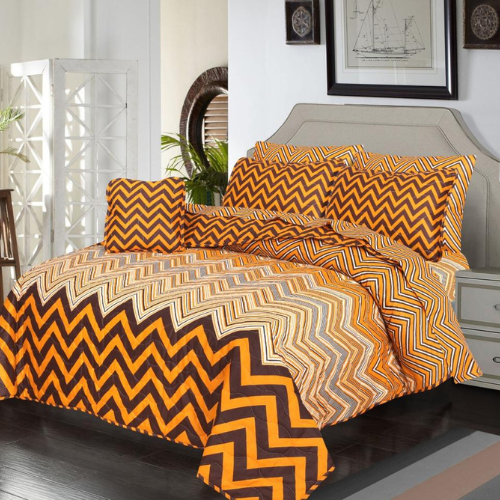 Yellow Vector Comforter Set-7pc